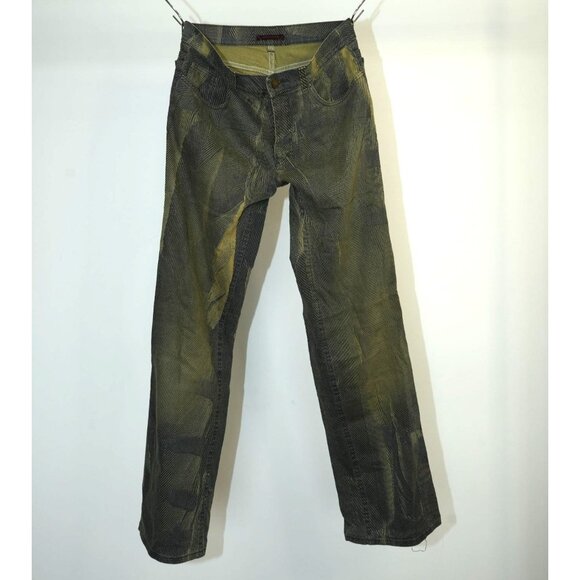 VTG Roberto Cavalli Textured Pattern Straight Leg Denim Jeans Gray W31 Men's - Picture 1 of 12
